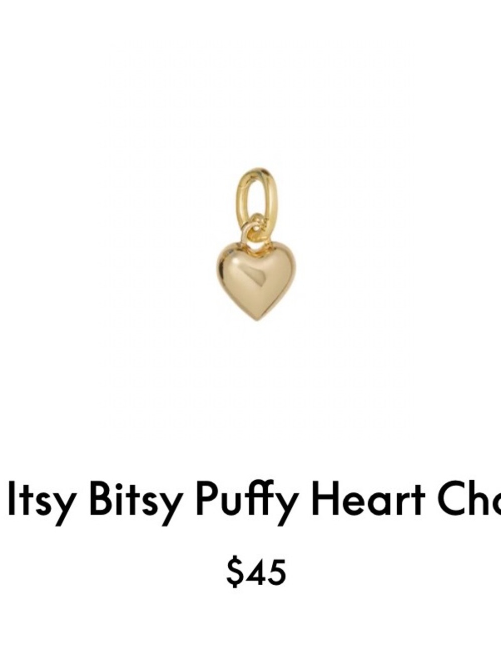 Roxanne Assoulin The Itsy Bitsy Puffy Heart Charm In Gold firm price